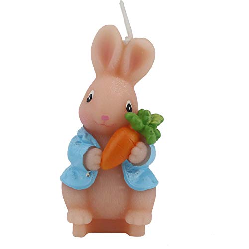 TIHOOD Cute Bunny Birthday Candle, Smokeless Rabbit Cake Candle and Party Supplies, Hand-Made Cake Topper Decoration, Great Gift (Bunny)