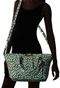 Vera Bradley Women's Cotton Hadley Satchel Purse, Rain Forest, One Size