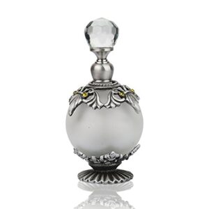 YUFENG Vintage Empty Refillable Perfume Bottles Realistic Jewelled Crystal Stopper Red Glass Ornament