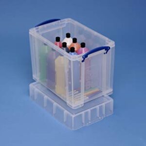 Really Useful Box Plastic Storage Box, Clear, 19 XL Litre (19CXL)