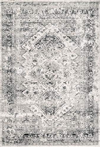 nuLOOM Shaunte Vintage Speckled Area Rug, 4' x 6', Silver