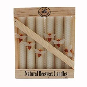 green pastures wholesale beeswax white taper candle, 6-inch (bwt6-w)