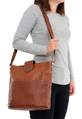 Gusti Shoulder Bag - Jacqueline Crossbody Bag Satchel Leather Handbag for Women Shopper