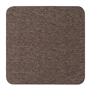 House, Home and More Skid-Resistant Carpet Indoor Area Rug Floor Mat - Pebble Gray - 3 Feet X 3 Feet