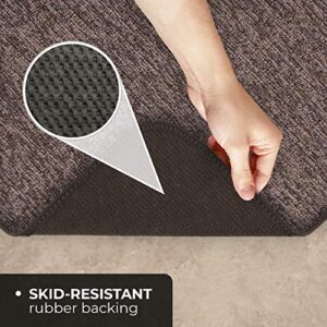 House, Home and More Skid-Resistant Carpet Indoor Area Rug Floor Mat - Pebble Gray - 3 Feet X 3 Feet