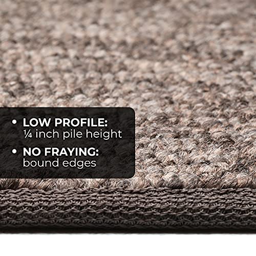 House, Home and More Skid-Resistant Carpet Indoor Area Rug Floor Mat - Pebble Gray - 3 Feet X 3 Feet