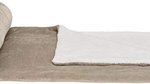 Amazon Basics Ultra-Soft Micromink Sherpa Blanket - Throw, Taupe