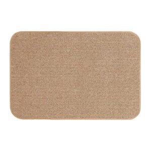 house, home and more skid-resistant carpet indoor area rug floor mat – pebble beige – 2 feet x 3 feet