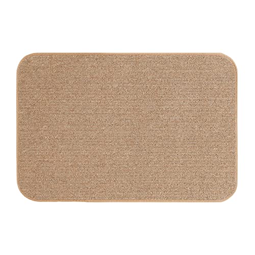 House, Home and More Skid-Resistant Carpet Indoor Area Rug Floor Mat - Pebble Beige - 2 Feet X 3 Feet