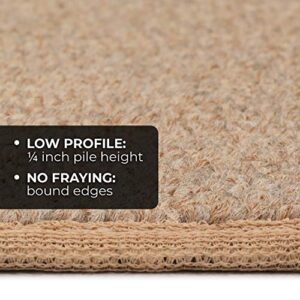 House, Home and More Skid-Resistant Carpet Indoor Area Rug Floor Mat - Pebble Beige - 2 Feet X 3 Feet