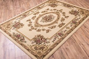 well woven timeless le petit palais ivory traditional area rug 5’3″ x 7’3″