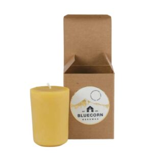 bluecorn beeswax 100% pure raw beeswax 8.5oz glass candle refill (1)