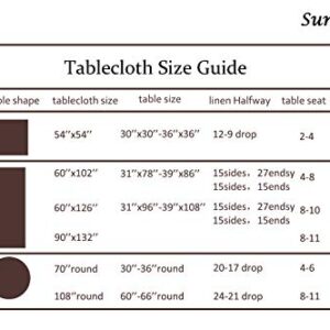 YLZYAA Tablecloth - 54 x 54 Inch -Green-Square Polyester Table Cloth, Wrinkle,Stain Resistant - Great for Buffet Table, Parties, Holiday Dinner & More