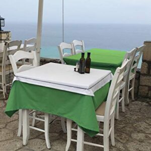 YLZYAA Tablecloth - 54 x 54 Inch -Green-Square Polyester Table Cloth, Wrinkle,Stain Resistant - Great for Buffet Table, Parties, Holiday Dinner & More