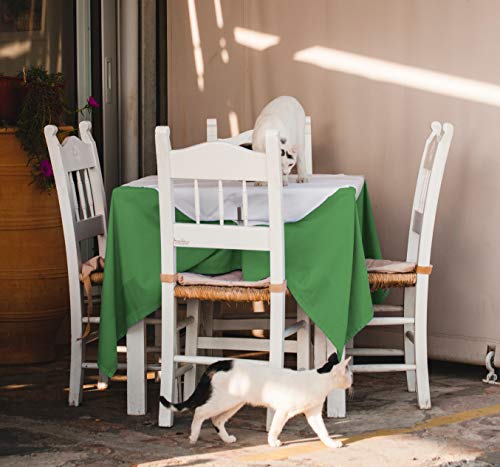 YLZYAA Tablecloth - 54 x 54 Inch -Green-Square Polyester Table Cloth, Wrinkle,Stain Resistant - Great for Buffet Table, Parties, Holiday Dinner & More