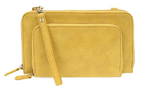 joy susan Women’s Brushed Mini Convertible Zip Around Wristlet