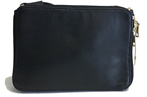 Compact Genuine Leather Concealed Carry Purse, Shoulder or Cross-Body, CCW, Black