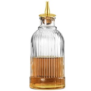 bitters bottle – 7oz 200ml bitter bottle with dash top, made of glass, perfect for bartender, home bar