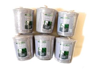 yankee candle lot of 6 silver birch votives