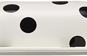 KATE SPADE Deco Dot Covered Butter Dish, 1.65 LB, White