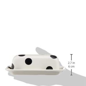 KATE SPADE Deco Dot Covered Butter Dish, 1.65 LB, White