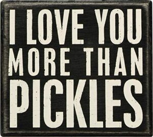 primitives by kathy 19177 classic box sign, more pickles