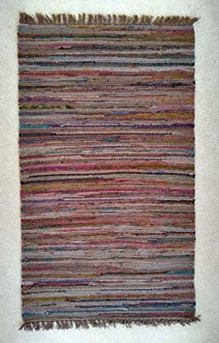 Sturbridge Country Rag Rug in Tobacco 30" x 50"