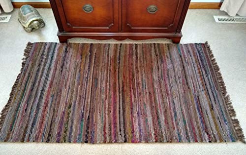 Sturbridge Country Rag Rug in Tobacco 30" x 50"