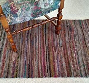 Sturbridge Country Rag Rug in Tobacco 30" x 50"