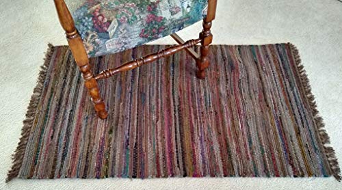 Sturbridge Country Rag Rug in Tobacco 30" x 50"