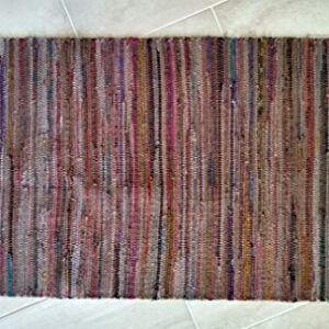 Sturbridge Country Rag Rug in Tobacco 30" x 50"