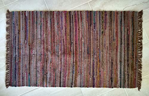 Sturbridge Country Rag Rug in Tobacco 30" x 50"