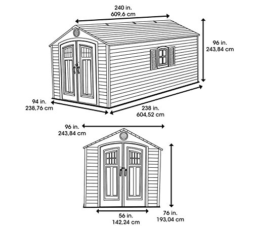 Lifetime Storage Shed 60120 8 ft x 20 ft Building Kit