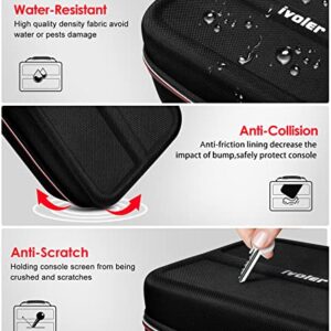 ivoler Carrying Storage Case for Nintendo Switch/For Switch OLED Model (2021),Portable Travel All Protective Hard Messenger Bag Soft Lining 18Games for Switch Console Pro Controller Accessories Black