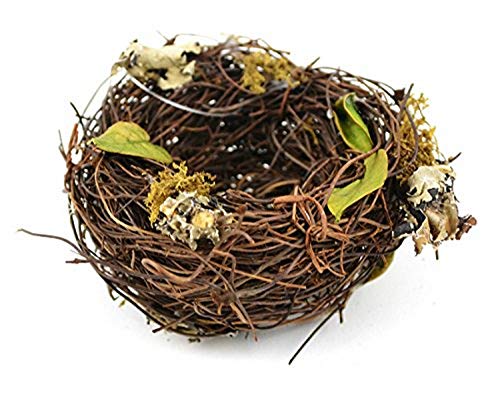 Touch of Nature Artificial Vine Nest 3 Inch with Leaves 1Pc