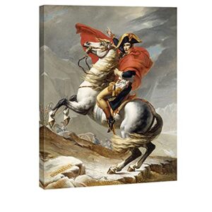 wieco art napoleon crossing the alps of jacques-louis david oil paintings reproduction abstract hd prints wall decor classic artwork for home & office decoration