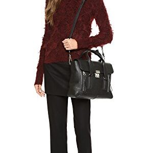 3.1 Phillip Lim PASHLI Medium Satchel, Black-Nickel