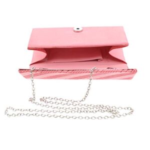 Satin Evening Cocktail Bag - Coral