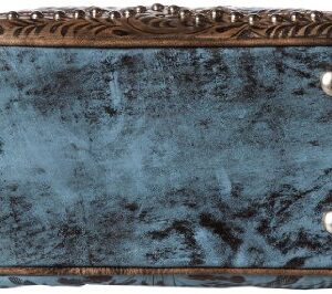 American West Annie's Secret Hobo Bag, Distressed Charcoal/Denim Blue, One Size