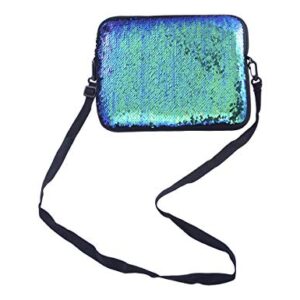 Set of 4 Sequin Clutch for Women Mermaid Flip Purse for Girls Neoprene Crossbody Purse with Detachable Strap Clutch Purses - FUNLAVIE