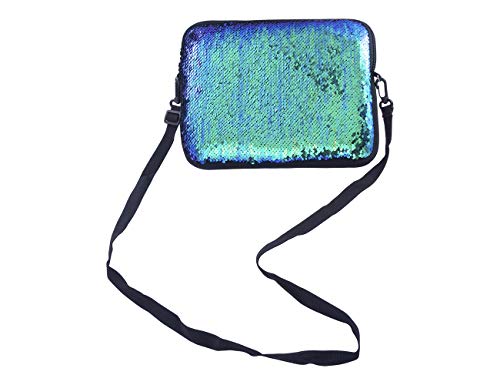 Set of 4 Sequin Clutch for Women Mermaid Flip Purse for Girls Neoprene Crossbody Purse with Detachable Strap Clutch Purses - FUNLAVIE