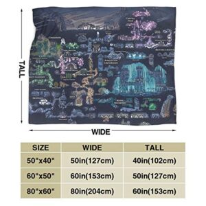 Baulerd Hollow Knight Map Ultra-Soft Micro Fleece Blanket Couch 60"" x50