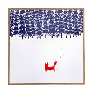 deny designs robert farkas, alone in the forest, framed wall art, small, 12″x 12″