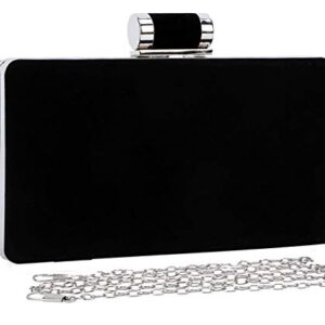 Selighting Elegant Velvet Clutch Evening Bags for Women Formal Wedding Party Clutch Purse Prom Cocktail Handbags Black