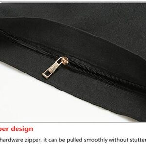 Canvas Crossbody Bag Casual Handbags Work Travel Bag Hobo Bag Shoulder Tote Purse Shopping Bag For Women Girls（Black）