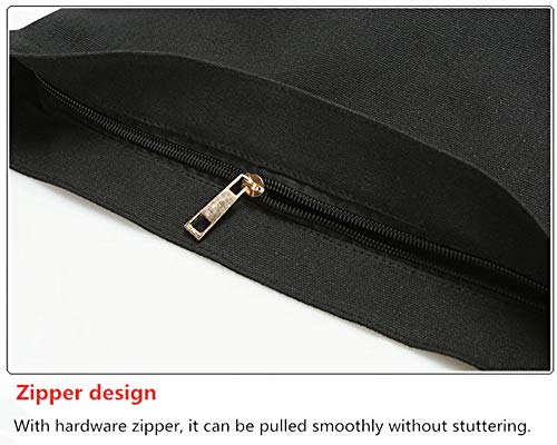 Canvas Crossbody Bag Casual Handbags Work Travel Bag Hobo Bag Shoulder Tote Purse Shopping Bag For Women Girls（Black）