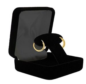 geff house black velvet t style hoop earring box