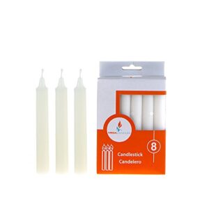 Concord Import 800798 Mega Candles 5In 8Pk White, 8 Count, unscented