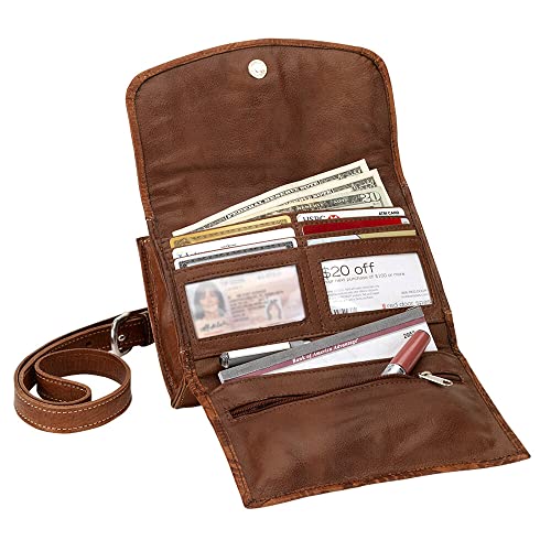 American West Women's Aw Desert Wildflower Tri-Fold Wallet Brown One Size