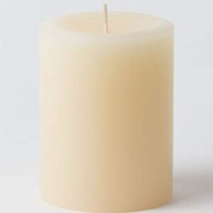 Mister Candle - Dripless 3" inch Diameter Assorted Wedding & Home Decoration Pillar Candles - Premium Wax Set (Ivory)